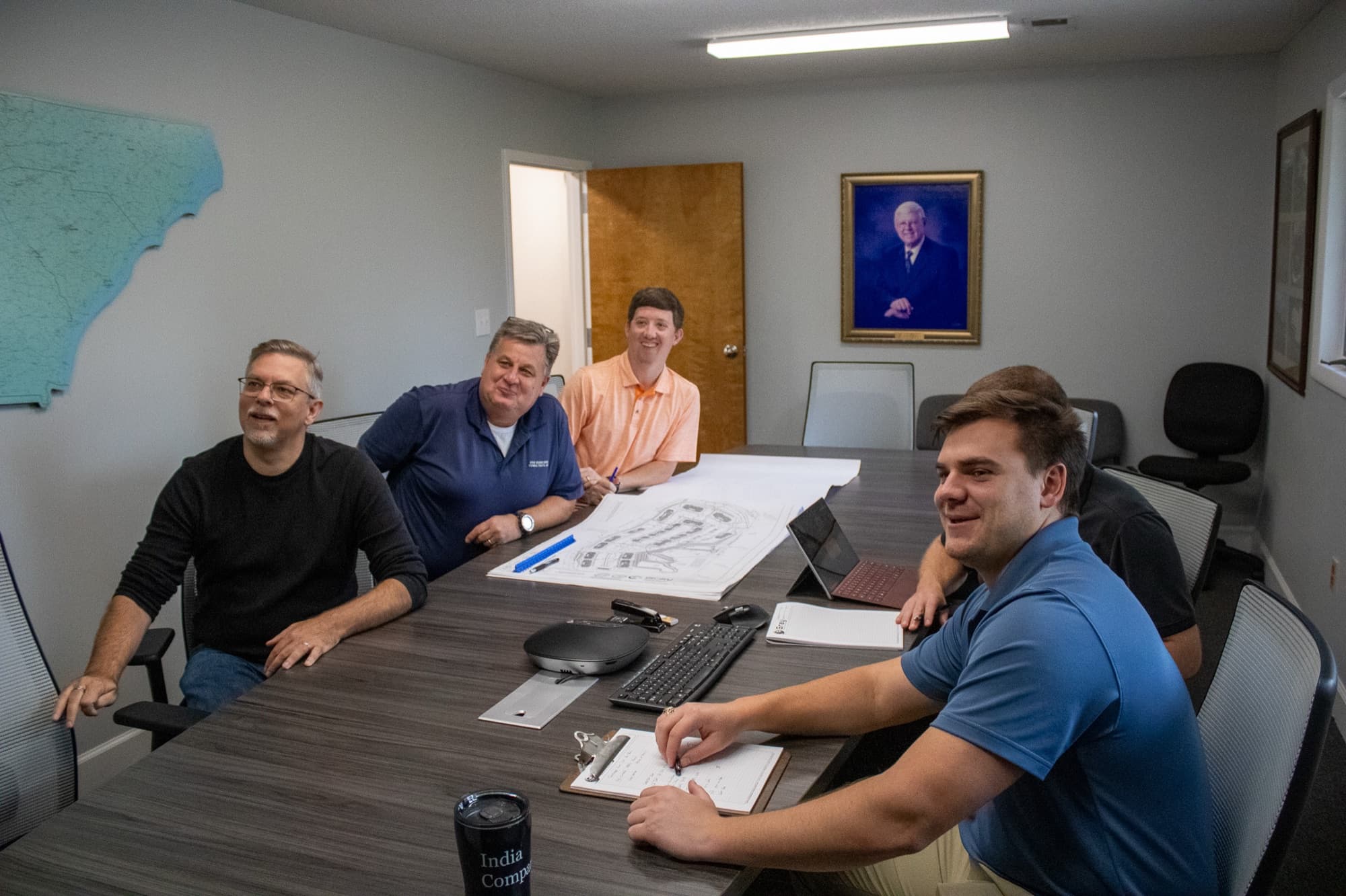 Gray Engineering team meeting in the conference room